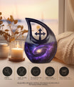 10-inch Galaxy Urn with Cross Drop design, 