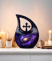 10-inch Galaxy Urn with Cross Drop design, 