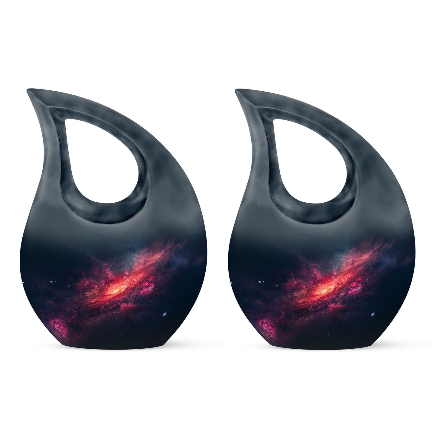 10-inch Galaxy double urn with cross drop design, 