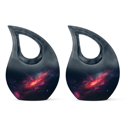 10-inch Galaxy double urn with cross drop design, 
