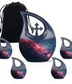 Galaxy Theme Large Urn With 4 Keepsake Urn
