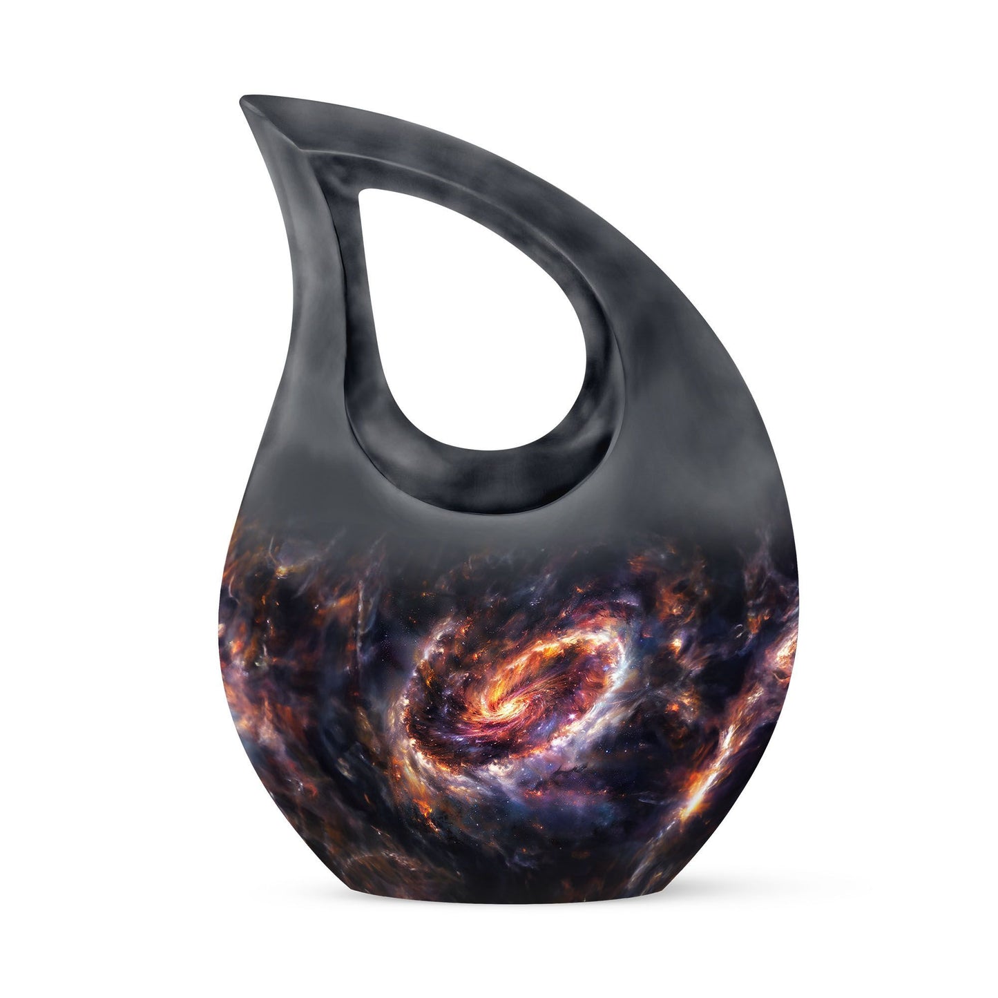 Galaxy themed 10 Inch Cross Drop memorial urn,
