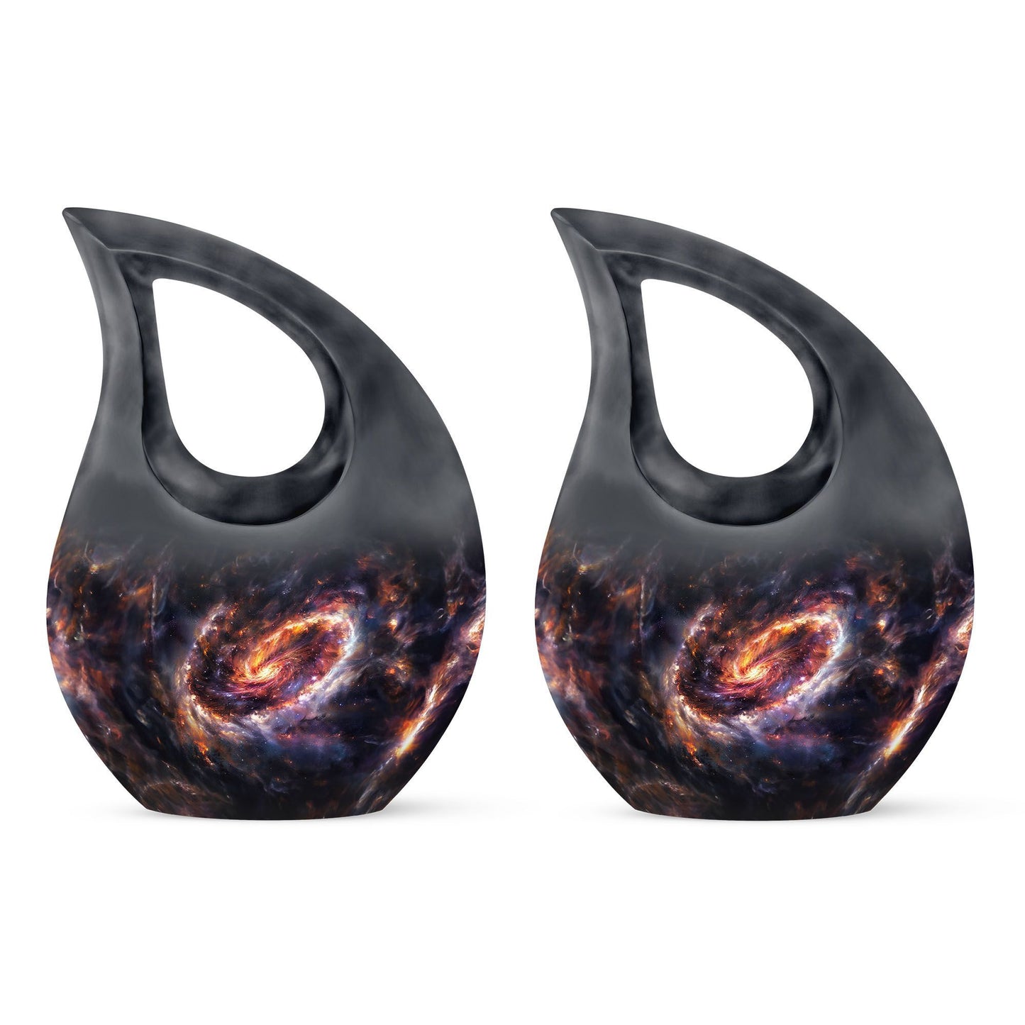 Galaxy themed 10 Inch Cross Drop memorial urn,