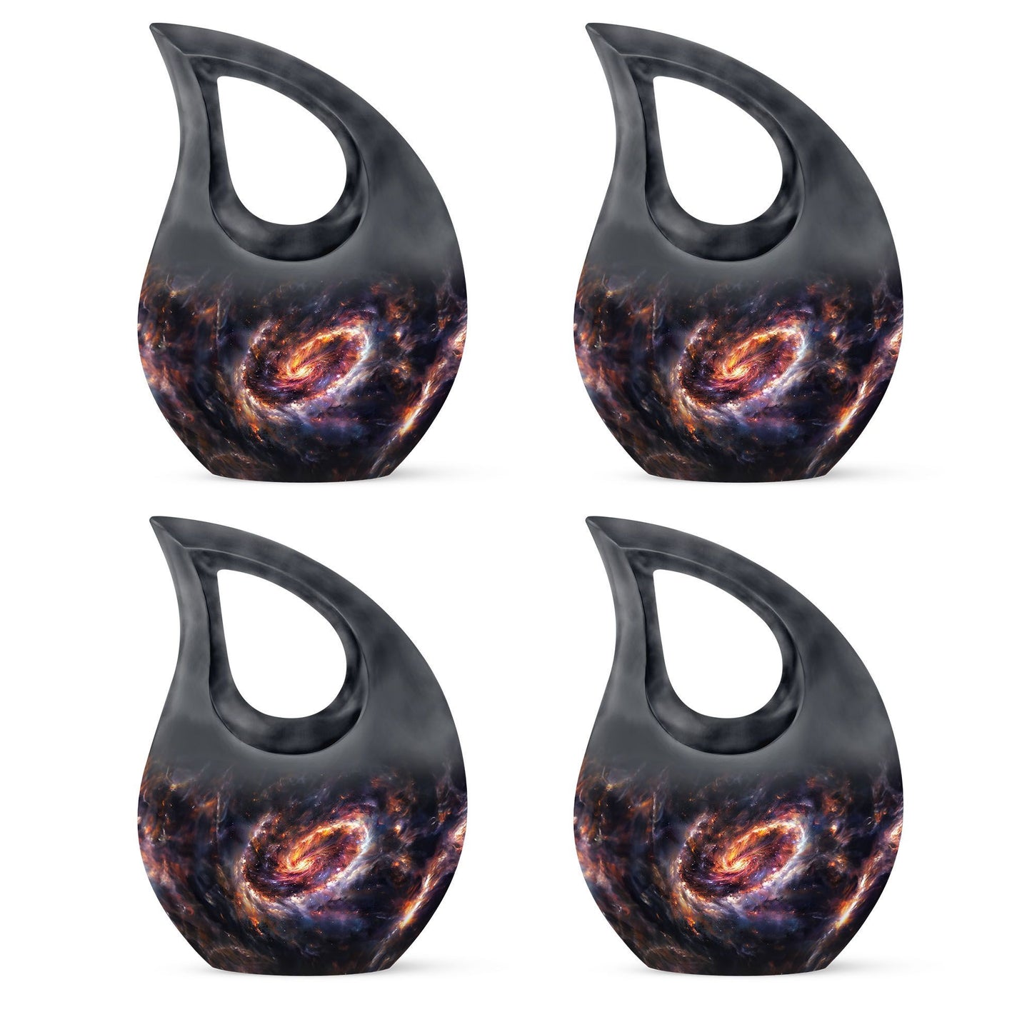 Galaxy themed 10 Inch Cross Drop memorial urn,