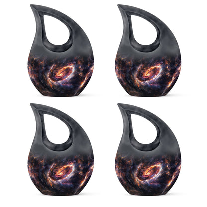 Galaxy themed 10 Inch Cross Drop memorial urn,