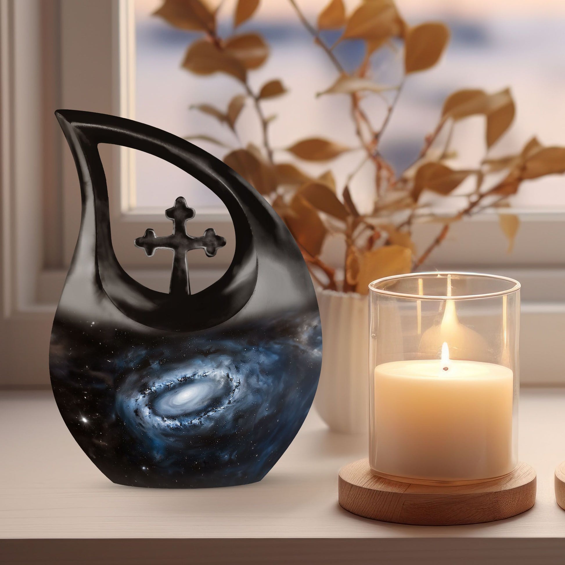 Large 10-inch aluminum Galaxy Urn 