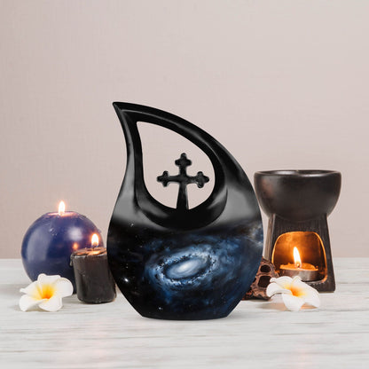 Large 10-inch aluminum Galaxy Urn 