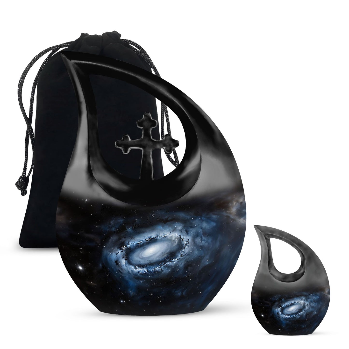 Large 10-inch aluminum Galaxy Urn 