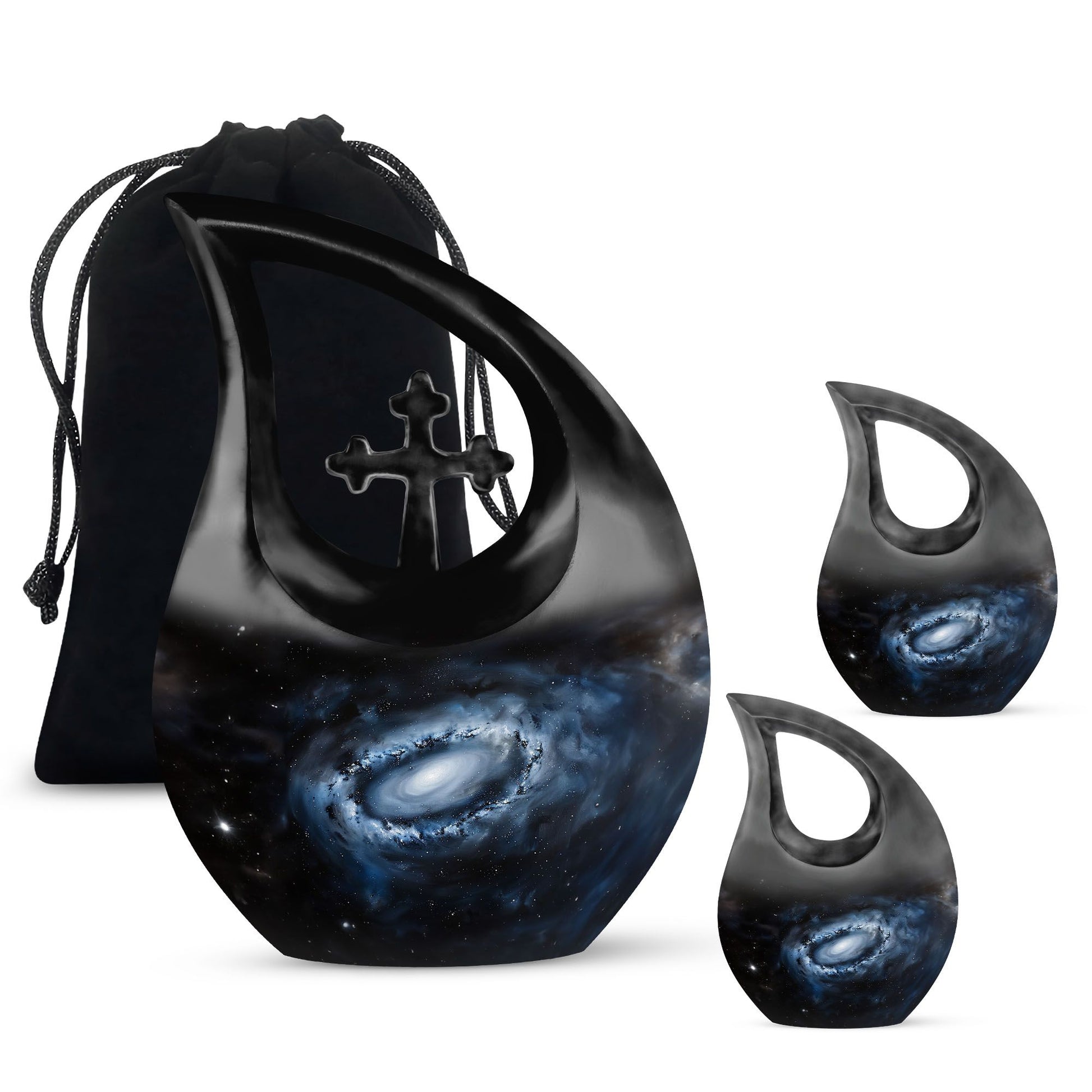 Large 10-inch aluminum Galaxy Urn 