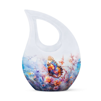10-inch Butterfly Urn with Cross Drop design
