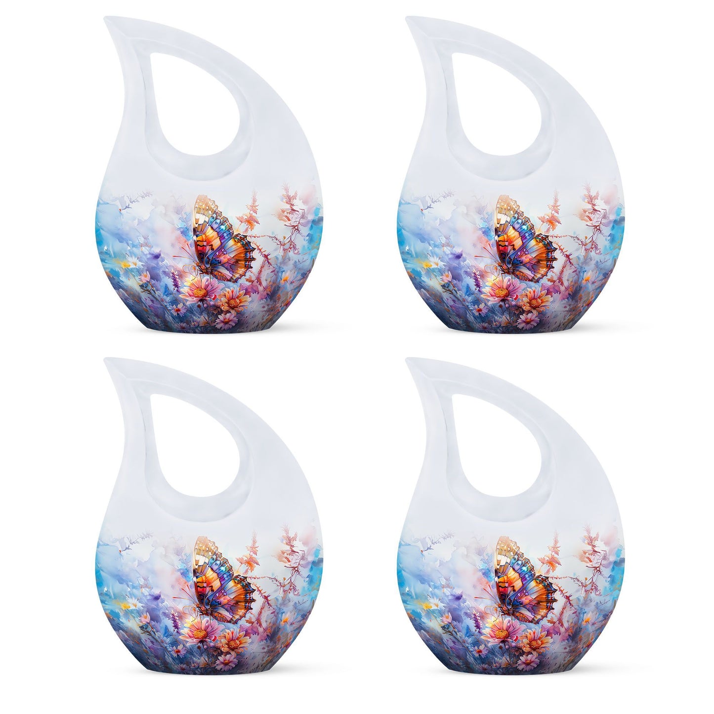 10-inch Butterfly Urn with Cross Drop design