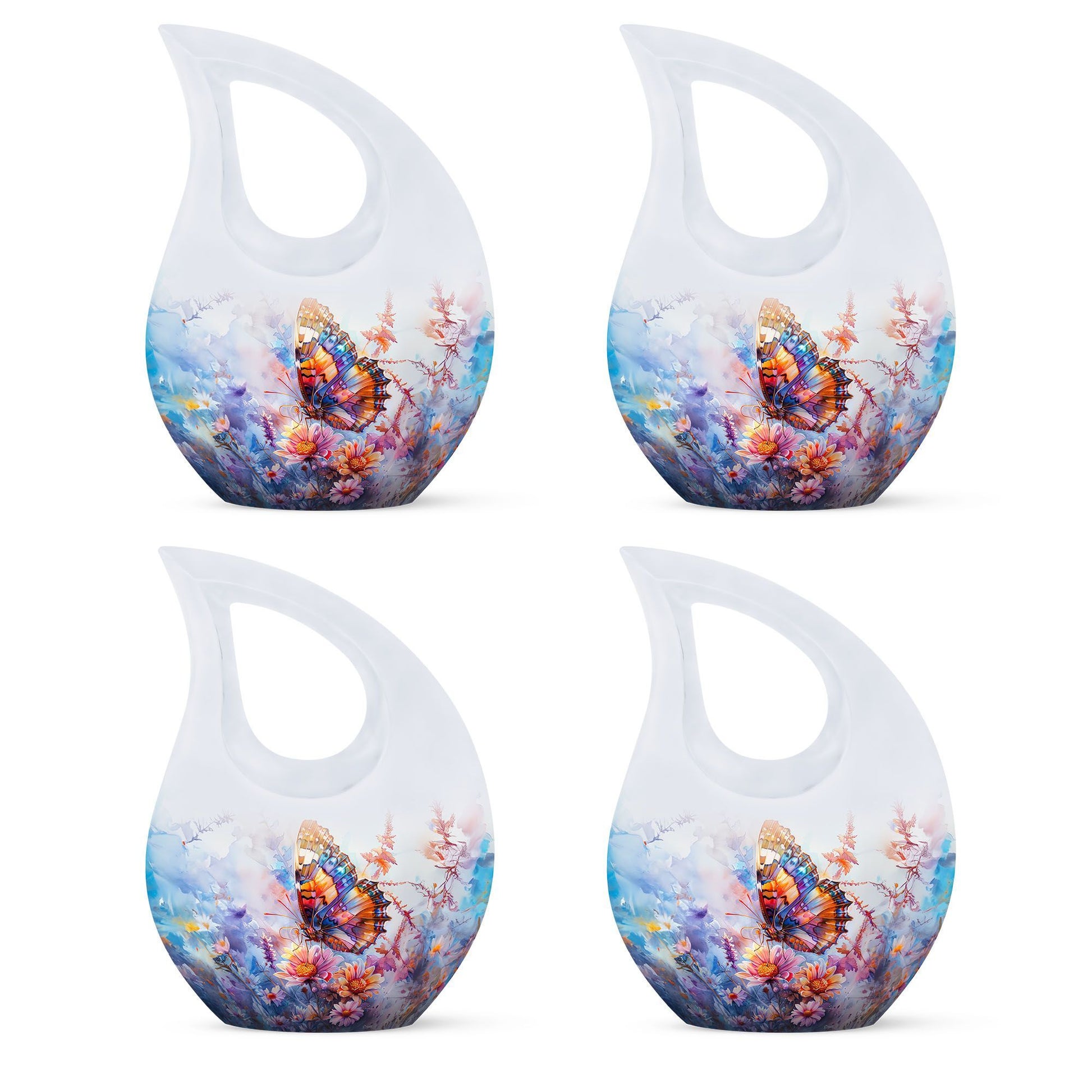 10-inch Butterfly Urn with Cross Drop design