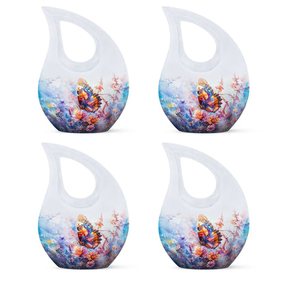 10-inch Butterfly Urn with Cross Drop design