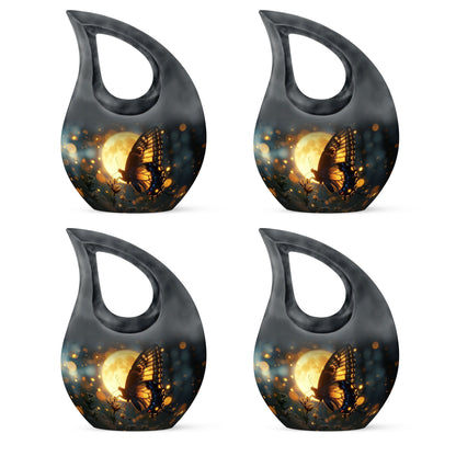 Large Butterfly Urn with Cross Drop Design,