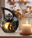 Large Butterfly Urn with Cross Drop Design,