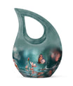 10 Inch Butterfly Urn with Cross Drop design