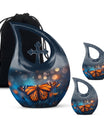 Custom Butterfly Urn, mom memorial urn, Cross Drop design,