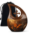 10-inch Aluminium Cross Drop Butterfly Urn