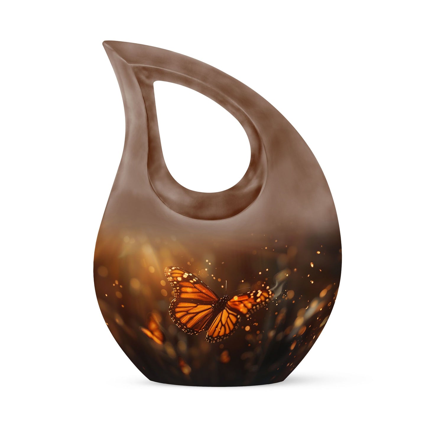 10-inch Aluminium Cross Drop Butterfly Urn