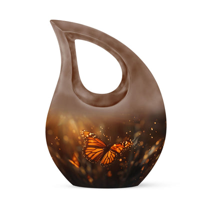 10-inch Aluminium Cross Drop Butterfly Urn