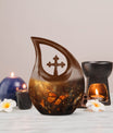 10-inch Aluminium Cross Drop Butterfly Urn
