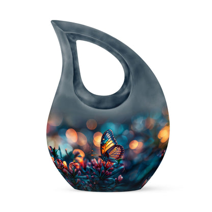 Cross Drop Butterfly Urn