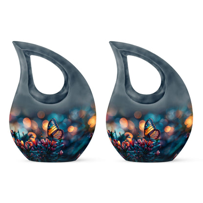 Cross Drop Butterfly Urn