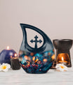 Cross Drop Butterfly Urn