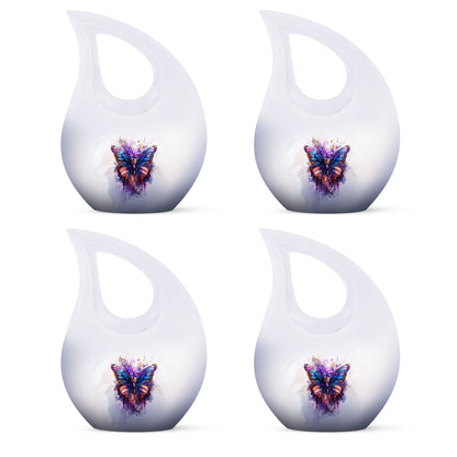 10-inch Large Butterfly Urn, Aluminum Cross Drop Design,