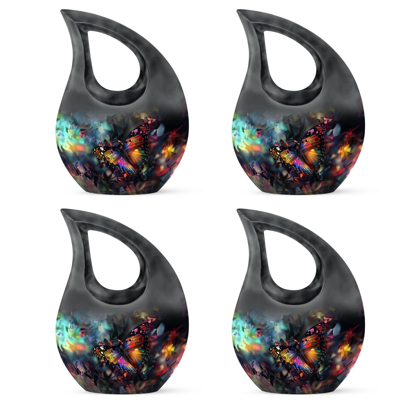 10-inch Butterfly themed Cross Drop design Urn