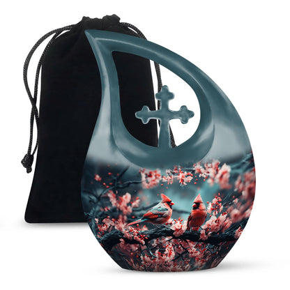 Butterfly urn with Cross Drop design 