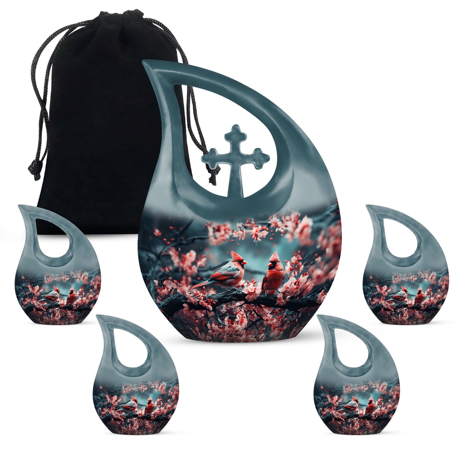 Butterfly urn with Cross Drop design 