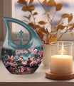 Butterfly urn with Cross Drop design 