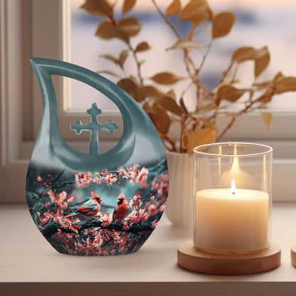 Butterfly urn with Cross Drop design 