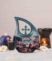 Butterfly urn with Cross Drop design 