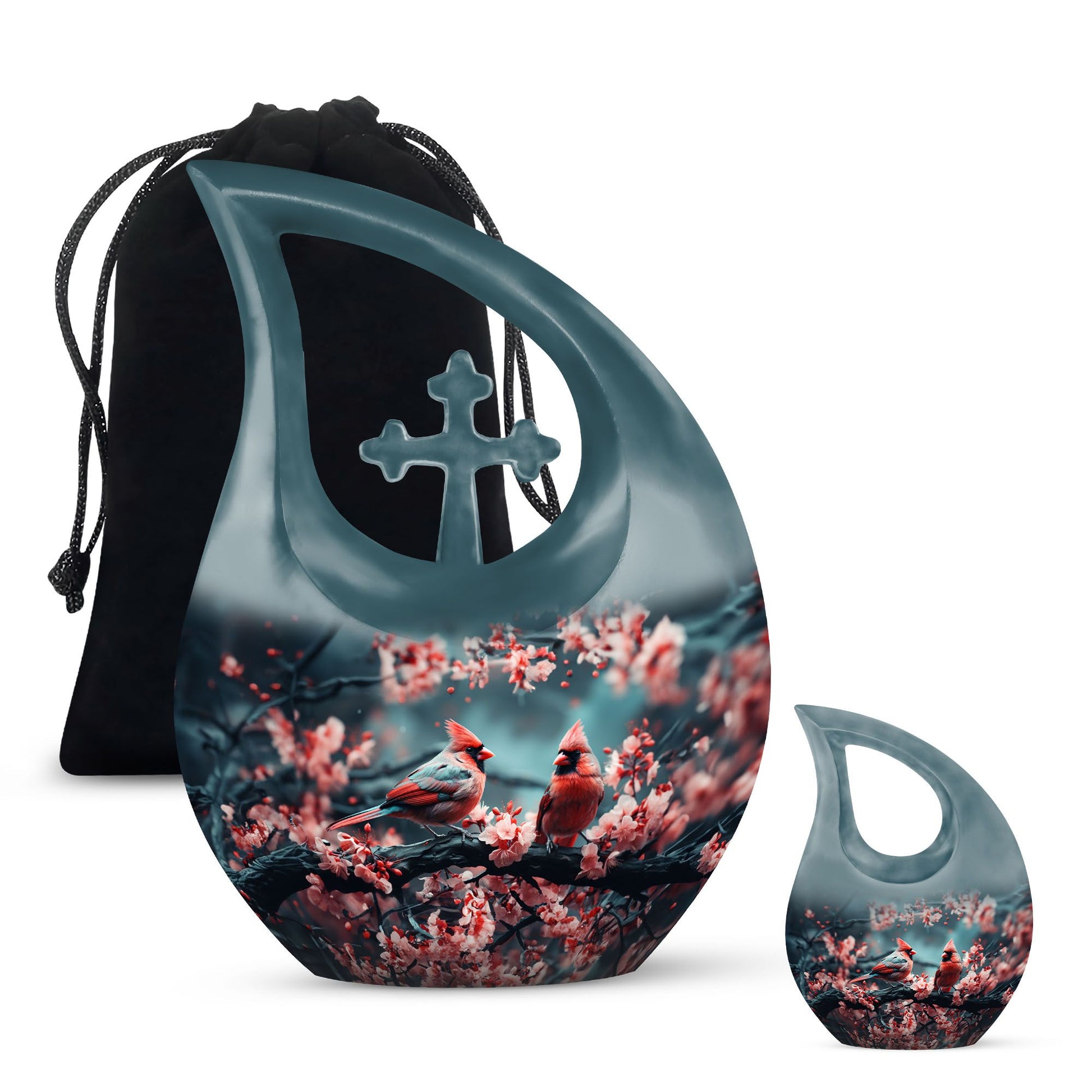 Butterfly urn with Cross Drop design 