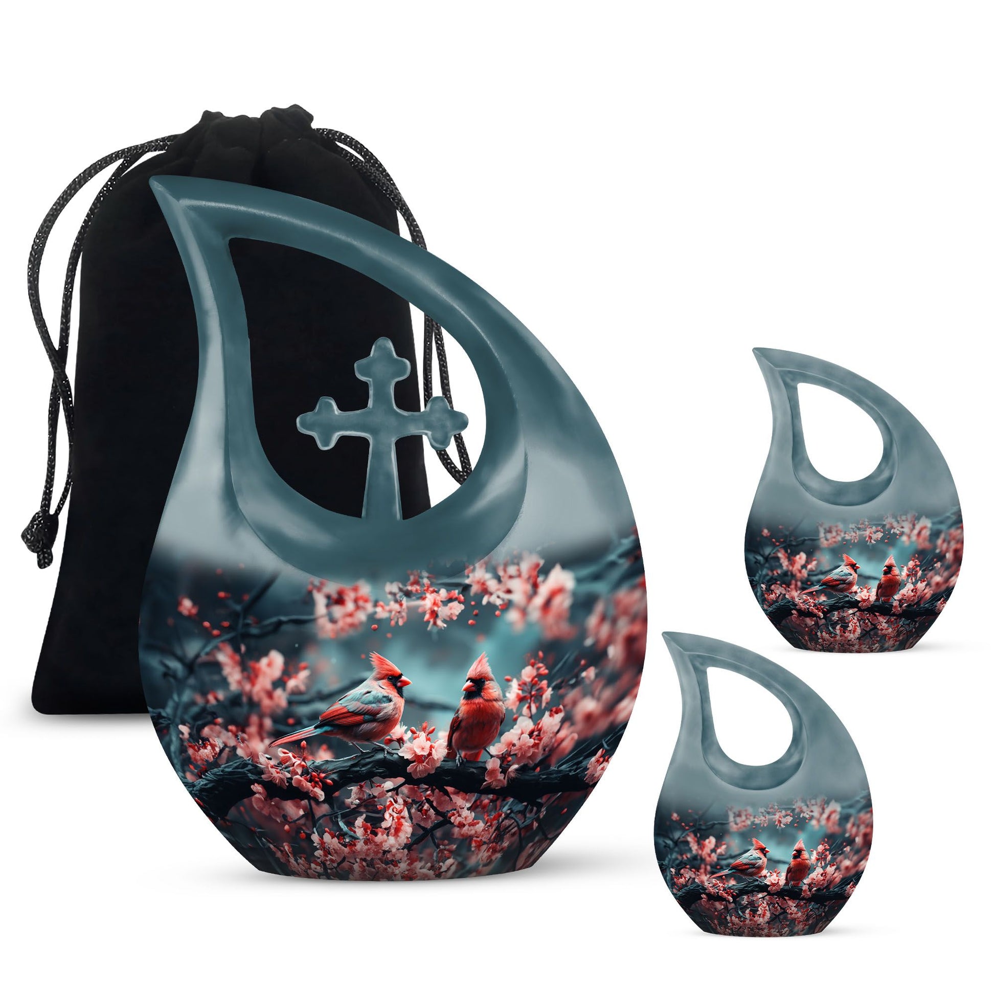 Butterfly urn with Cross Drop design 