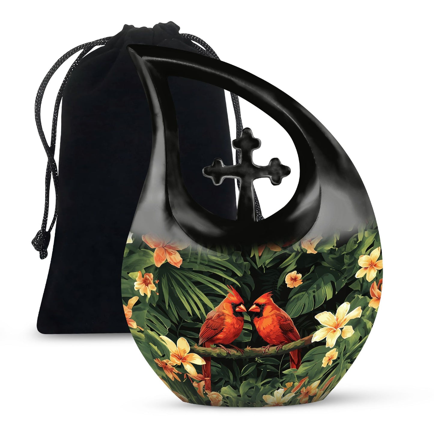 10-inch Cardinal Bird urn from Urns 