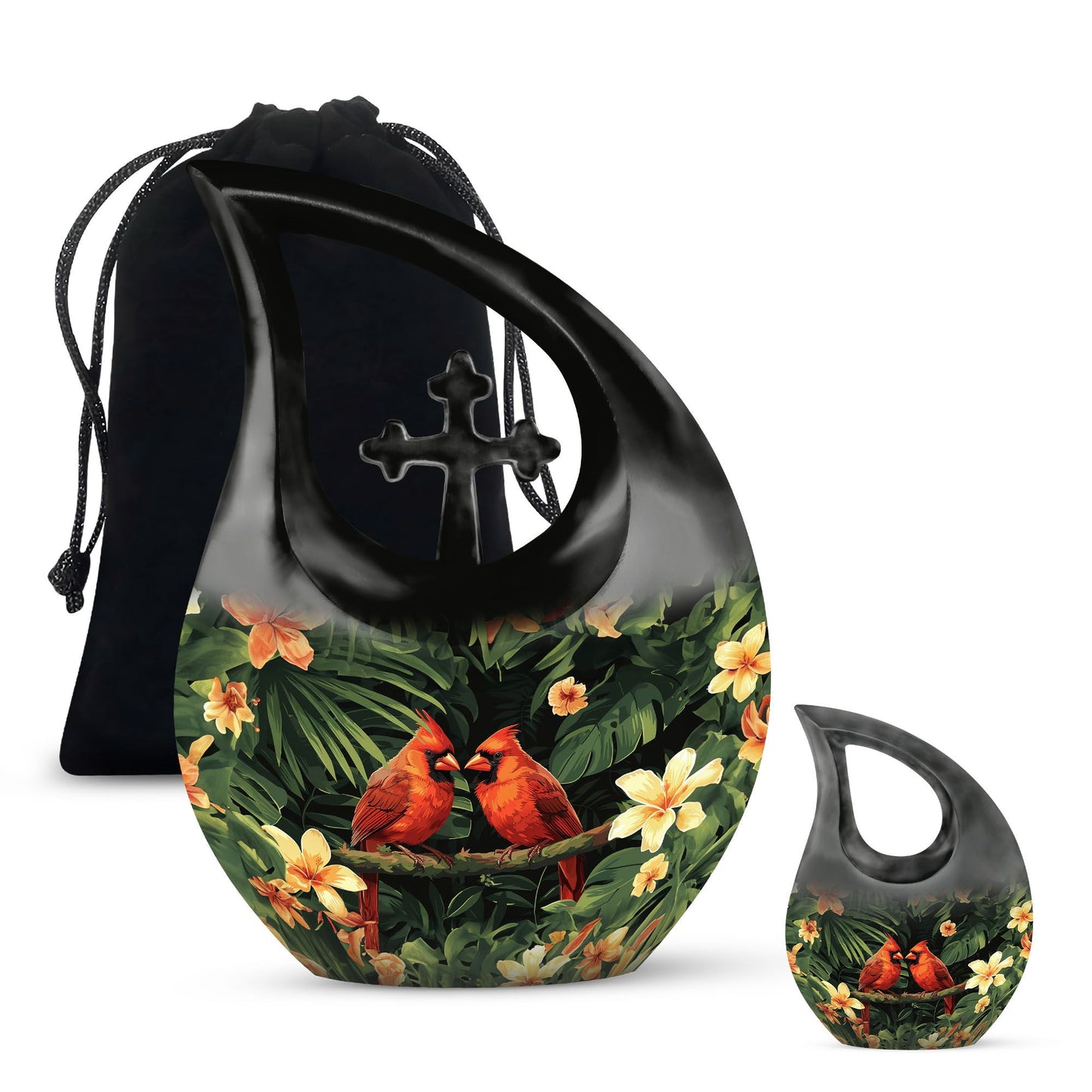10-inch Cardinal Bird urn from Urns 