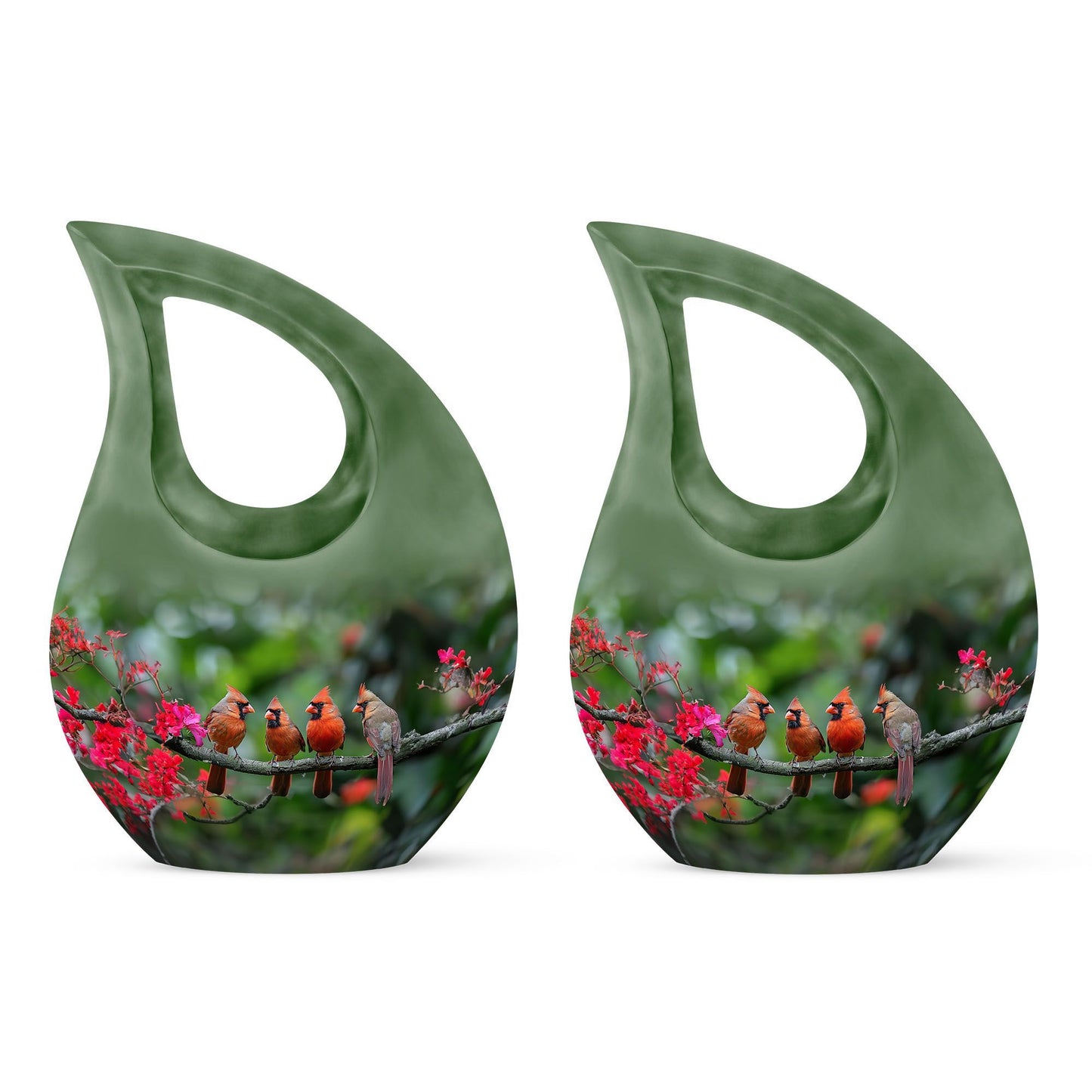 10 Inch Cardinal Bird Urn 