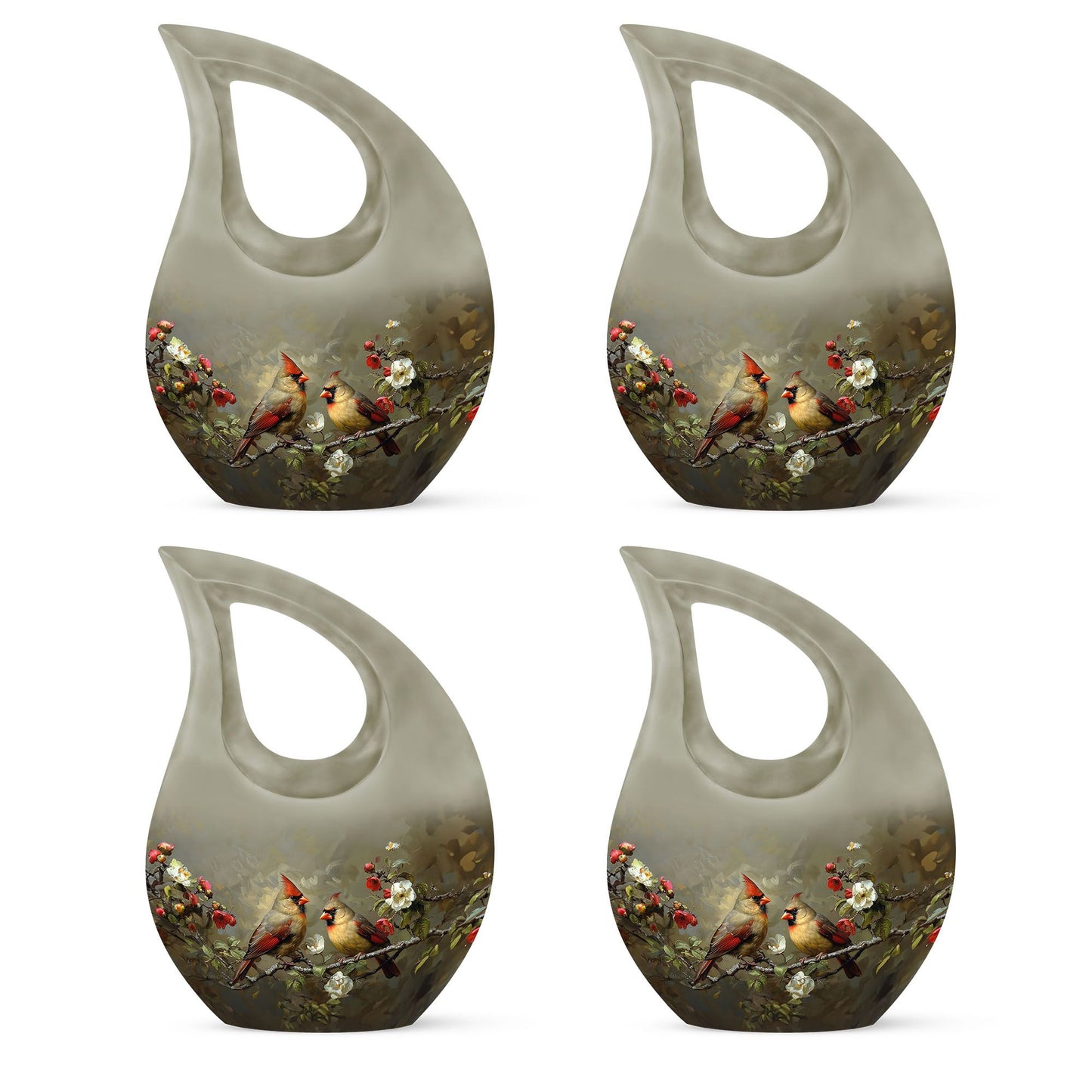 Cardinal Bird Theme 3 Inch Keepsake Pack of 4