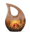 Cardinal Bird Cross Drop Design memorial urn