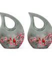 Medium-sized Cardinal Bird Urn with Cross Drop design, 
