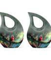 Custom Cardinal Bird Cross Drop urn 