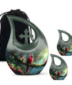 Custom Cardinal Bird Cross Drop urn 
