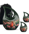 10-inch Cardinal Bird urn with cross-drop design