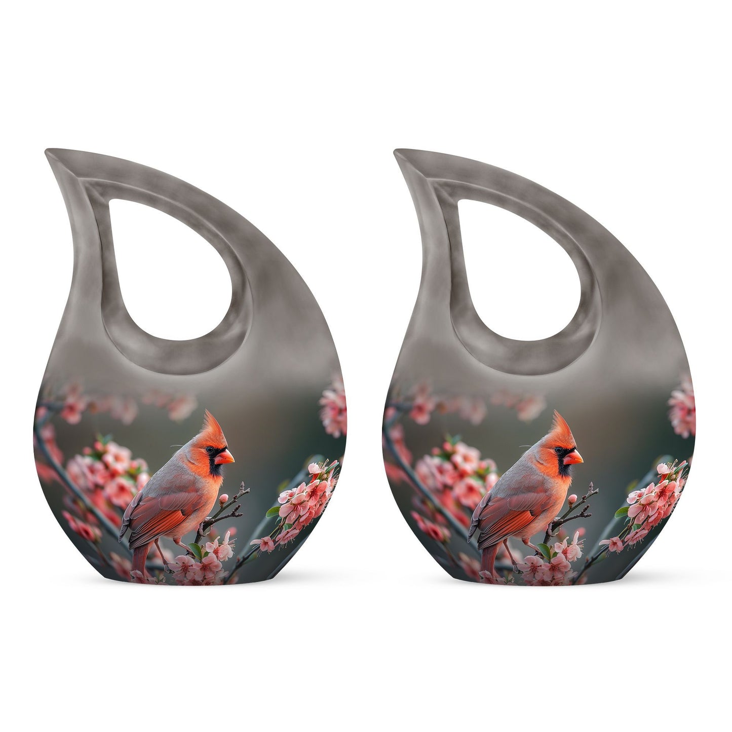 Affordable 10 Inch Cardinal Bird Urn with Cross Drop Design