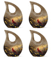 Cross Drop Cardinal Bird design on Large Cremation Urn,