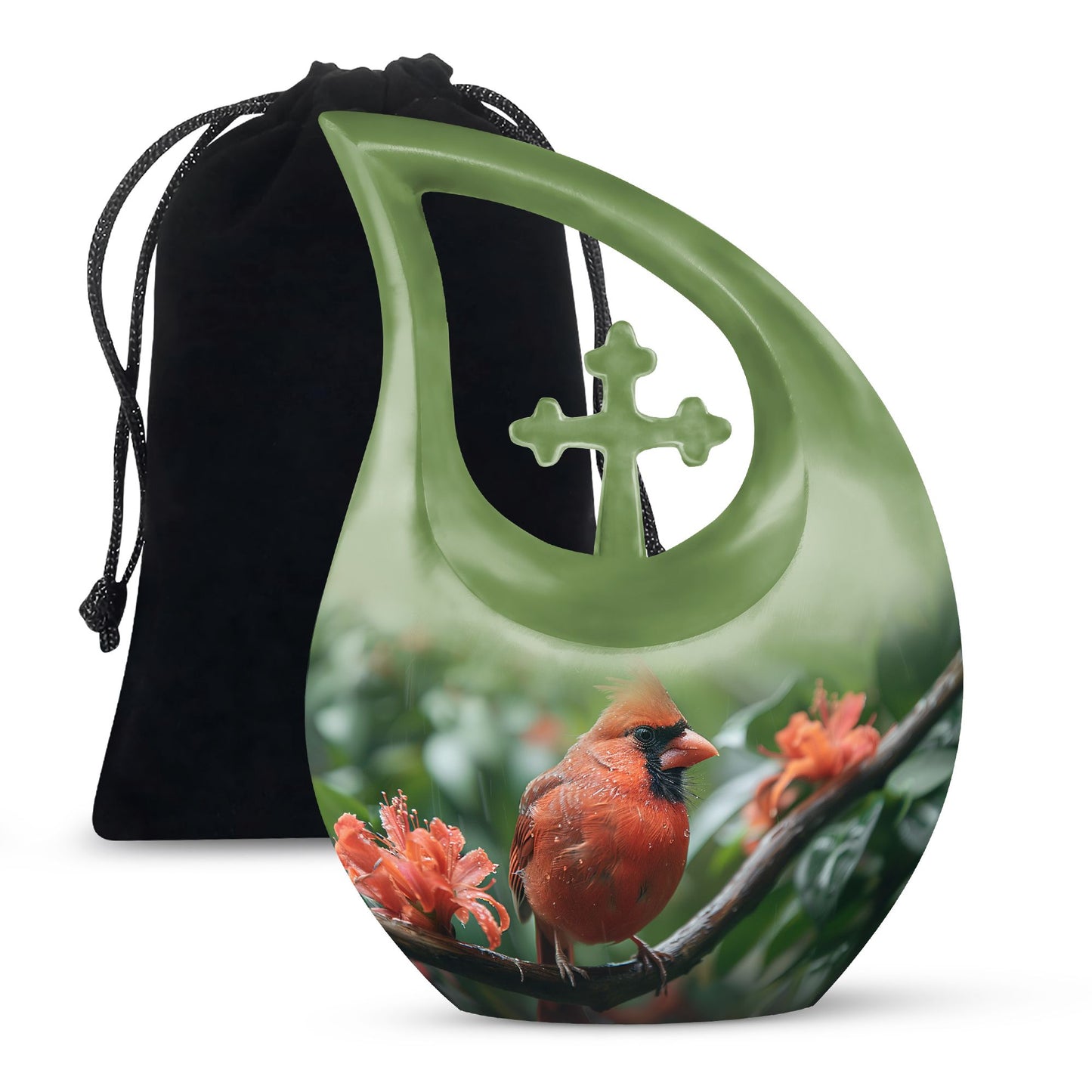 Cardinal Bird urn