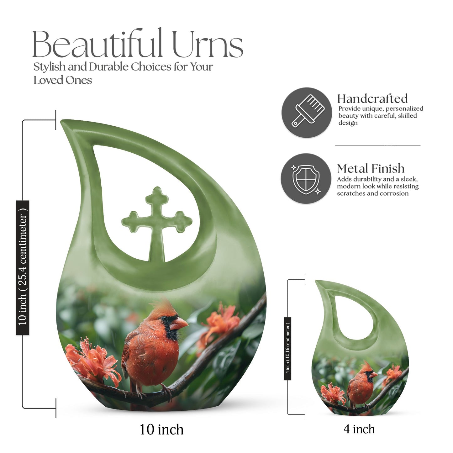 Cardinal Bird urn